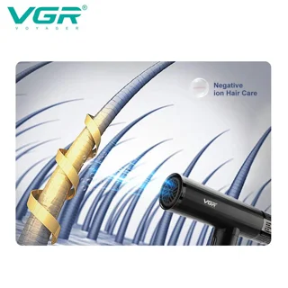سشوار حرفه‌ای 1600-1900 وات وی جی ار مدل V-427، موتور AC، وزن 550 گرم، المنت سرامیک، دارای 102997643