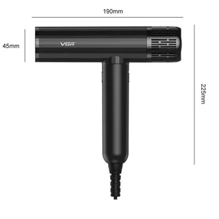 سشوار حرفه‌ای 1600-1900 وات وی جی ار مدل V-427، موتور AC، وزن 550 گرم، المنت سرامیک، دارای 102997660