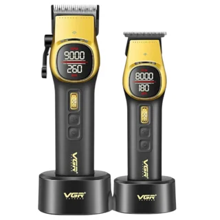 ماشین اصلاح موی سر و صورت شارژی وی جی ار مدل V-885 S2 مجموعه 2 عددی 102940229