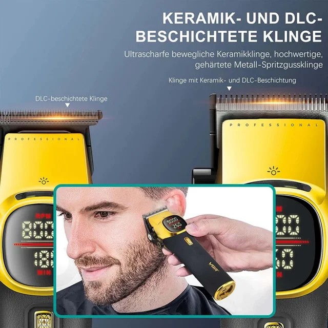 ماشین اصلاح موی سر و صورت شارژی وی جی ار مدل V-885 S2 مجموعه 2 عددی 102940265