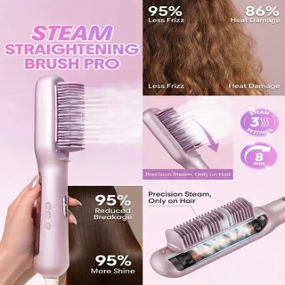 برس حرارتی بخاردار شیگلم مدل Hydra Shot Steam straightening brush Pro وزن 775 گرم با مخزن  102624457