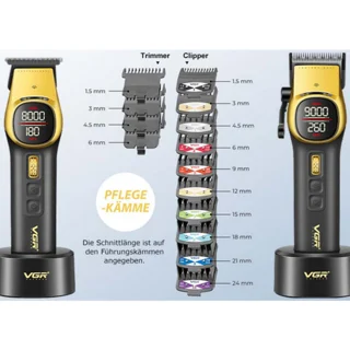 ماشین اصلاح موی سر و صورت شارژی وی جی ار مدل V-885 S2 مجموعه 2 عددی 102940276