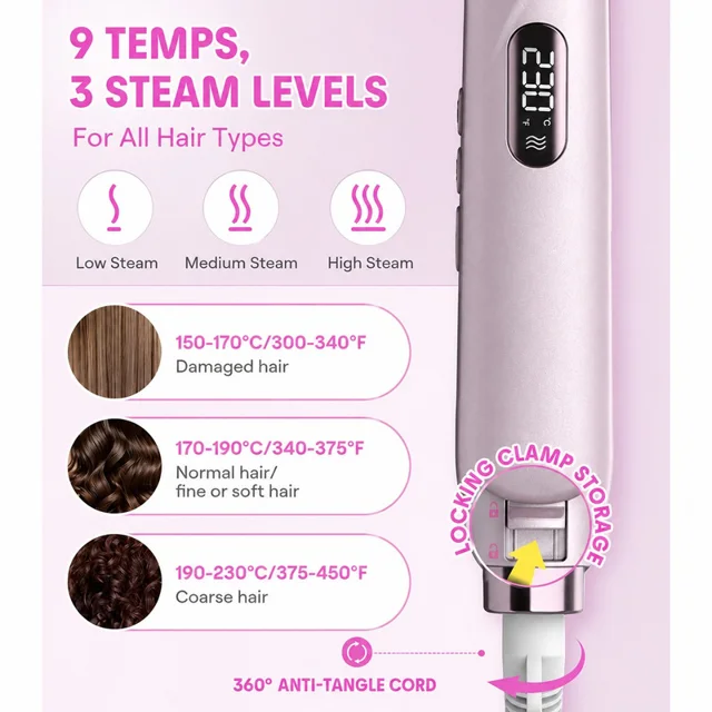 دستگاه اتو مو شیگلم مدل Sleek Chic Twist Kiss Flat Iron   با تکنولوژی ضد وز، برقی 102704035