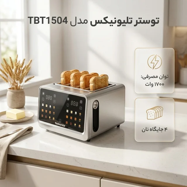 توستر ۴ اسلایس تلیونیکس مدل TBT1504 102624590